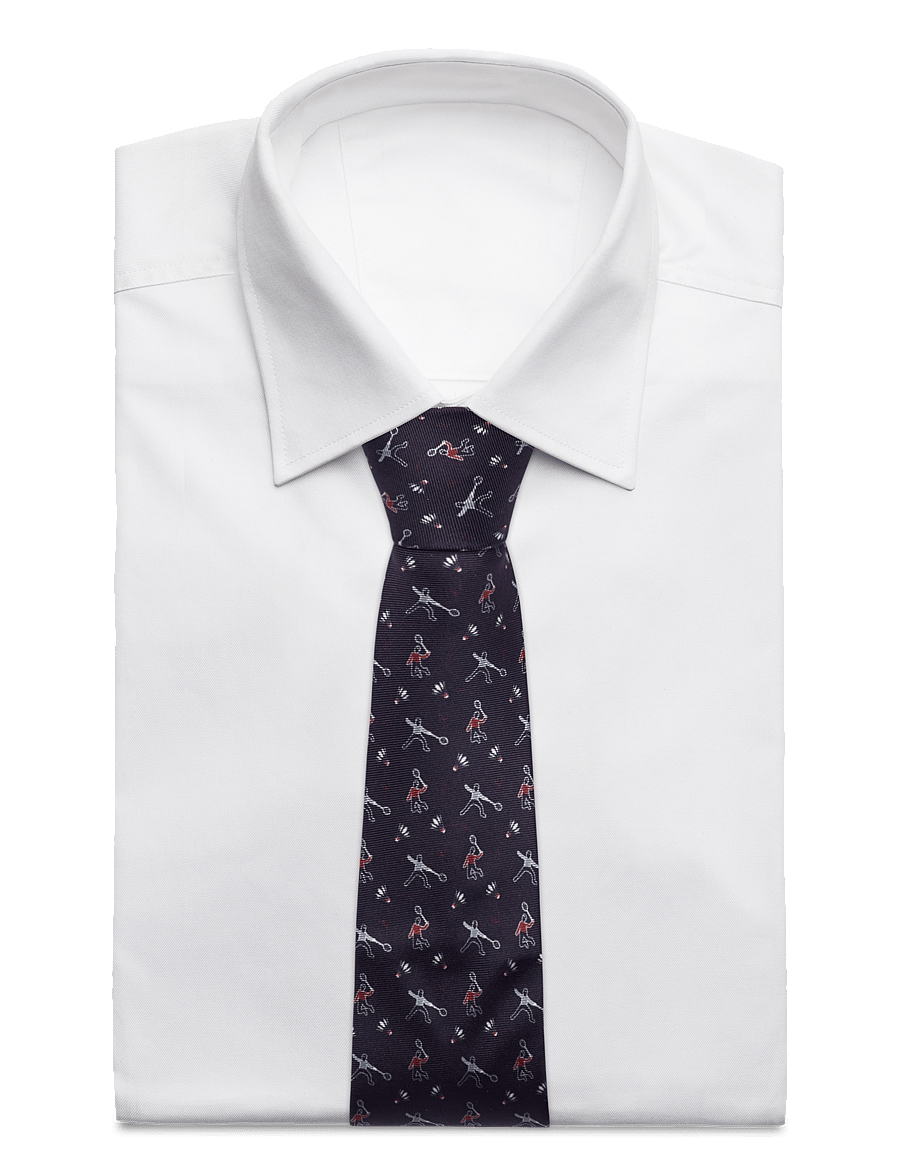 AN IVY - Navy Silk Badminton Player - krawatten - navy - 4