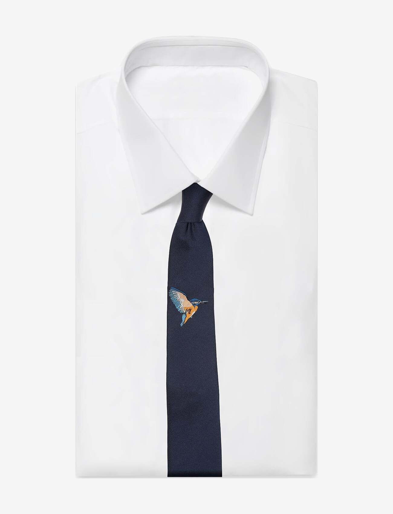 AN IVY - Navy Kingfisher Silk Tie - lipsud - navy - 2