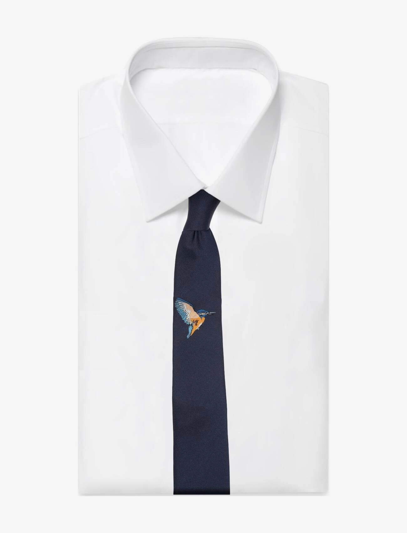 AN IVY - Navy Kingfisher Silk Tie - lipsud - navy - 2