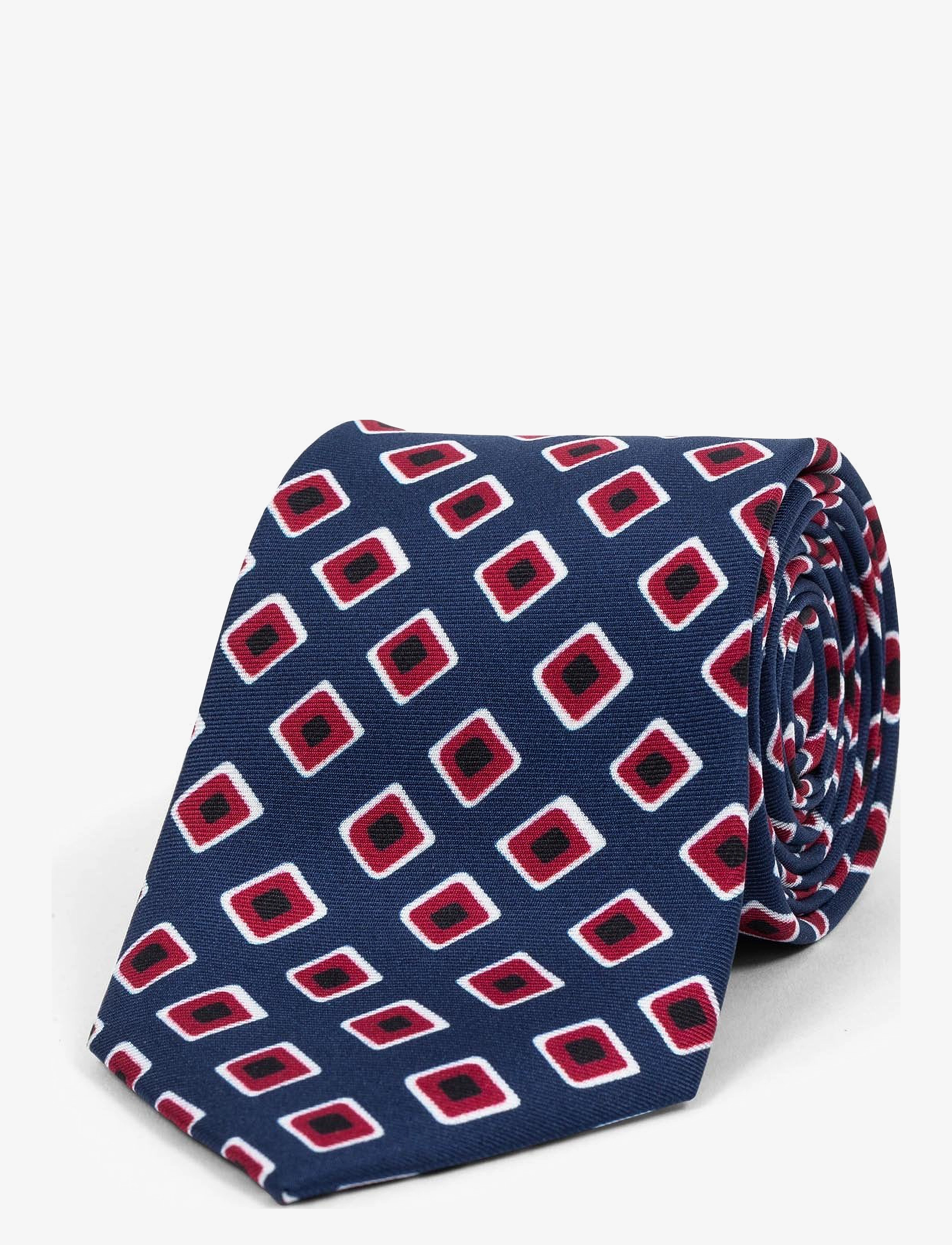 AN IVY - Navy Vintage Squares - krawatten - navy - 2