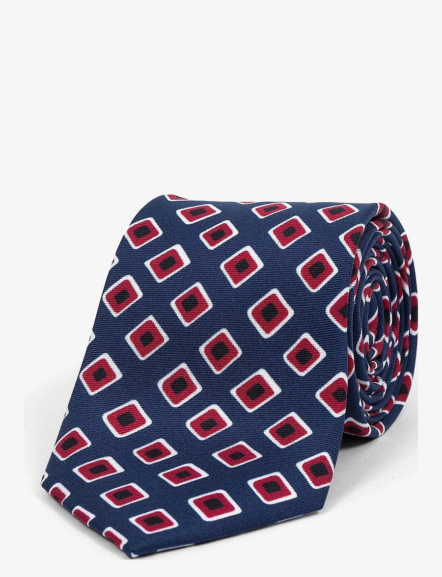 AN IVY - Navy Vintage Squares - krawatten - navy - 2