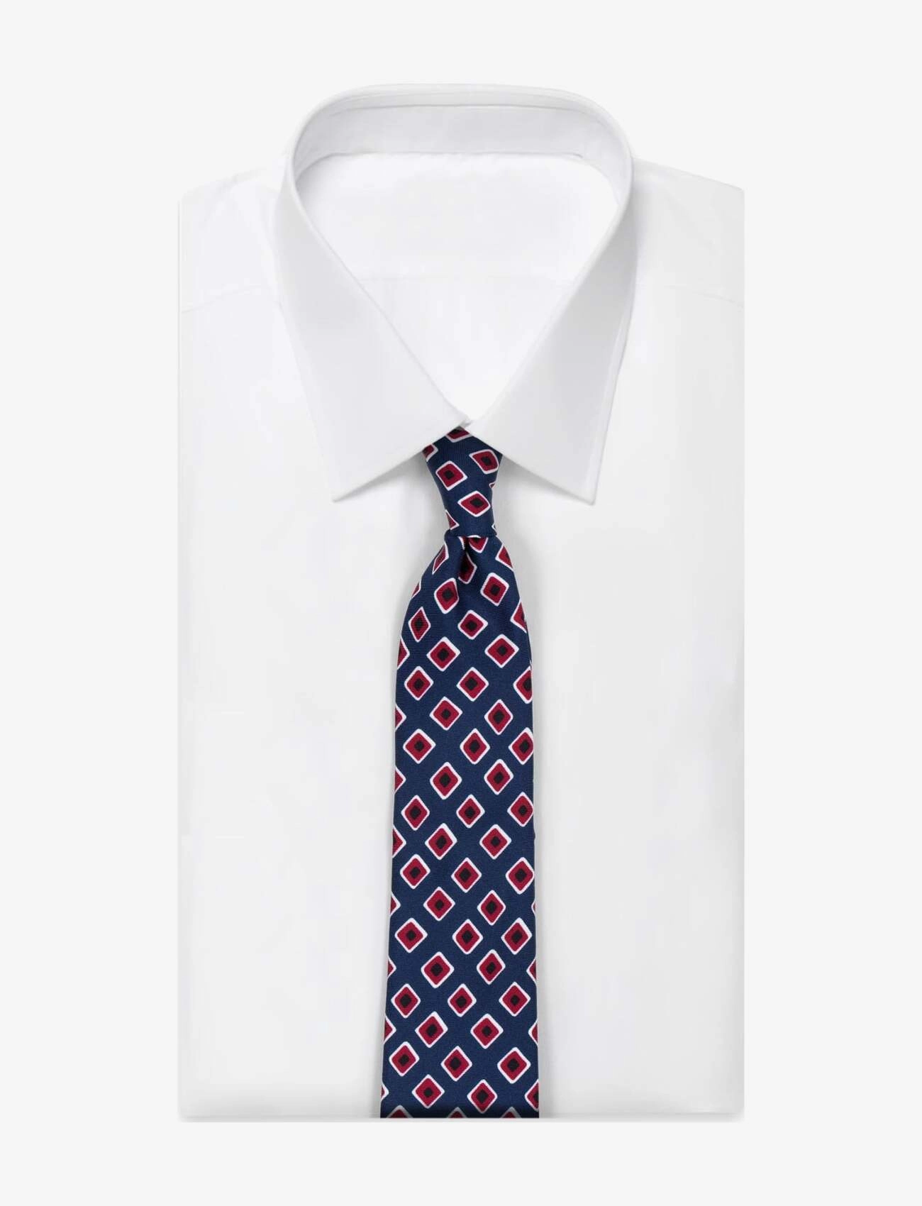 AN IVY - Navy Vintage Squares - krawatten - navy - 3