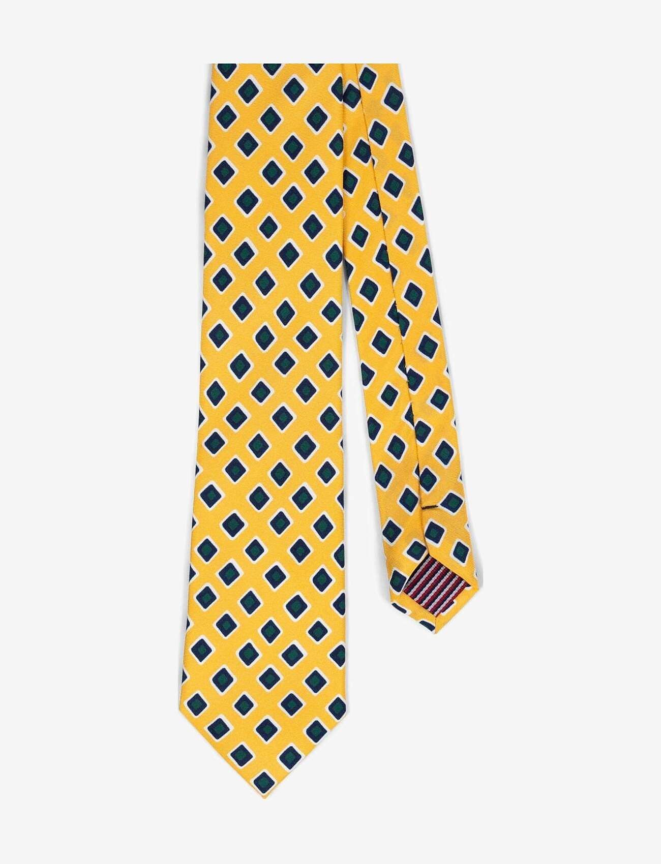 AN IVY - Yellow Vintage Squares - slipsar - yellow / blue - 0