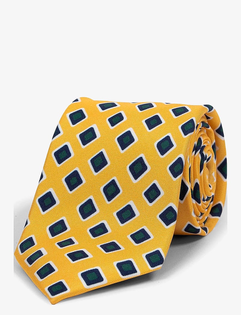 AN IVY - Yellow Vintage Squares - slipsar - yellow / blue - 1