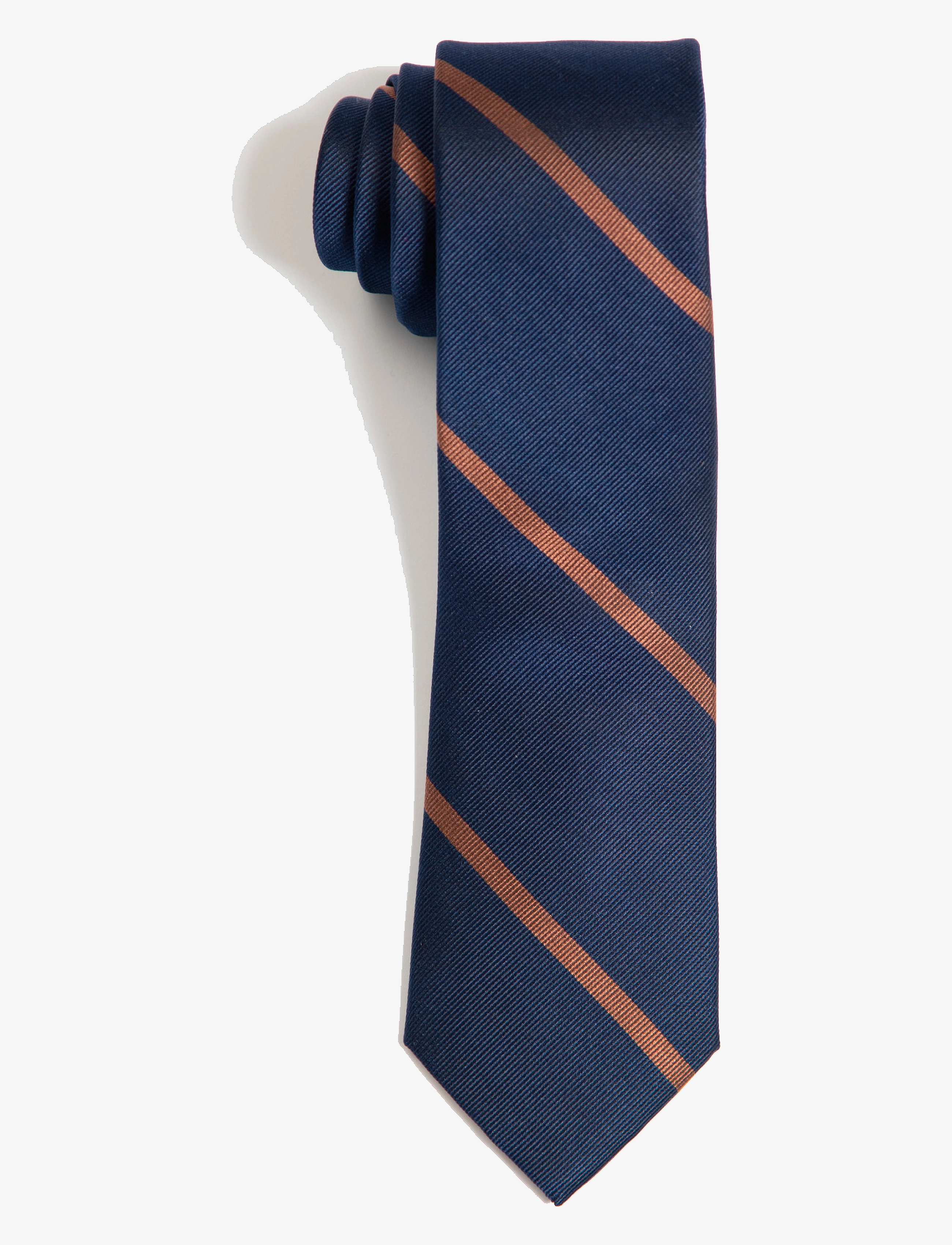 AN IVY Navy Brown League Silk Tie - Winter deals - NAVY / BROWN / navy