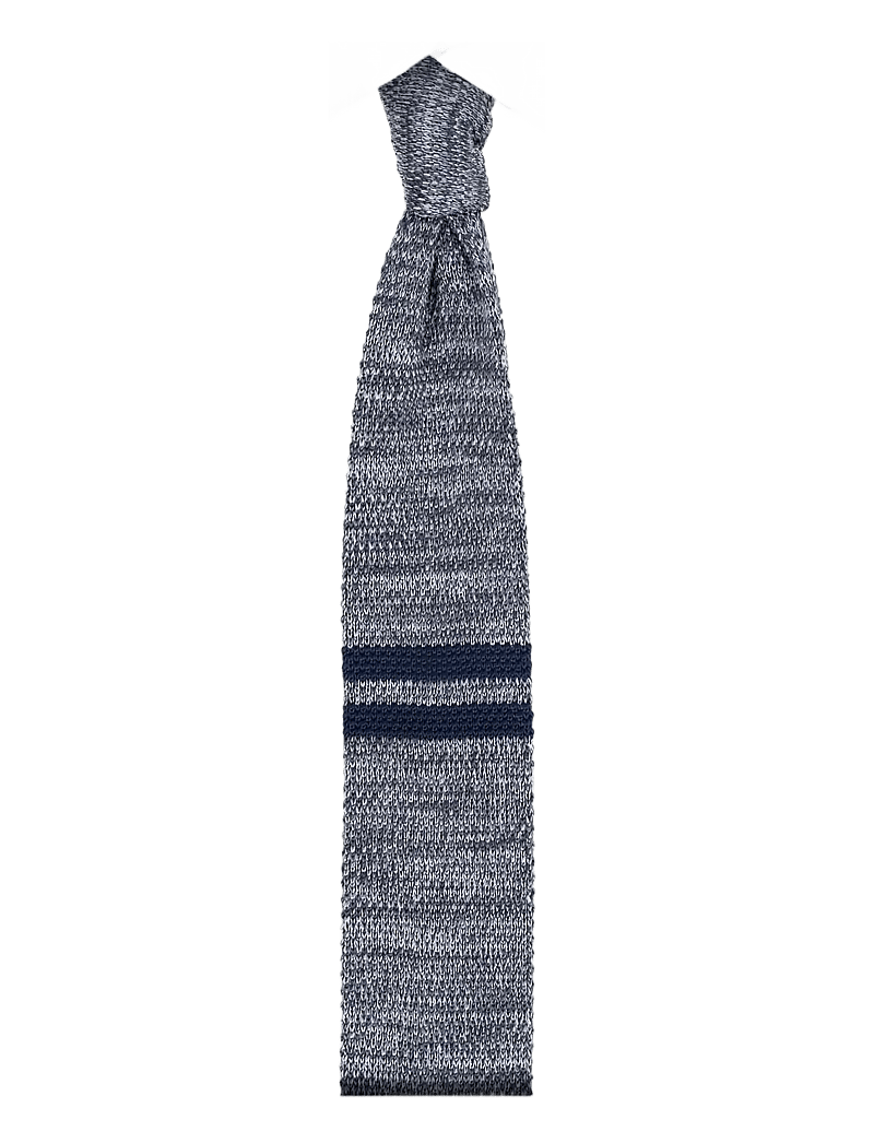 AN IVY - Grey Navy Signature Knit - ties - grey / navy - 1