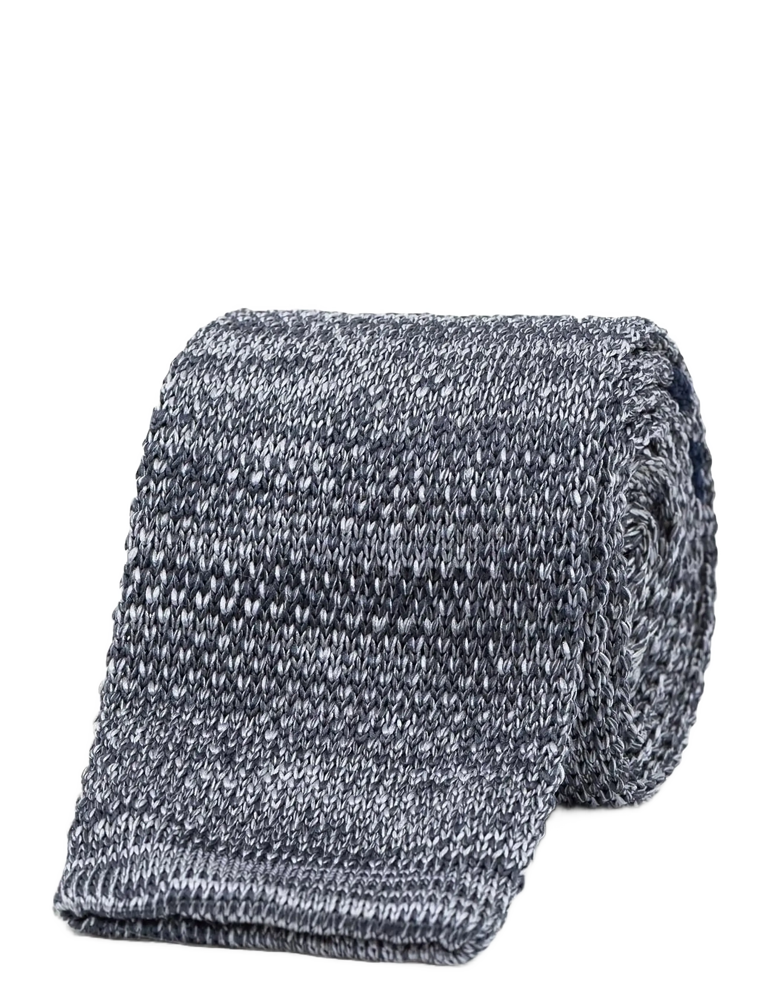 AN IVY - Grey Navy Signature Knit - krawatten - grey / navy - 2