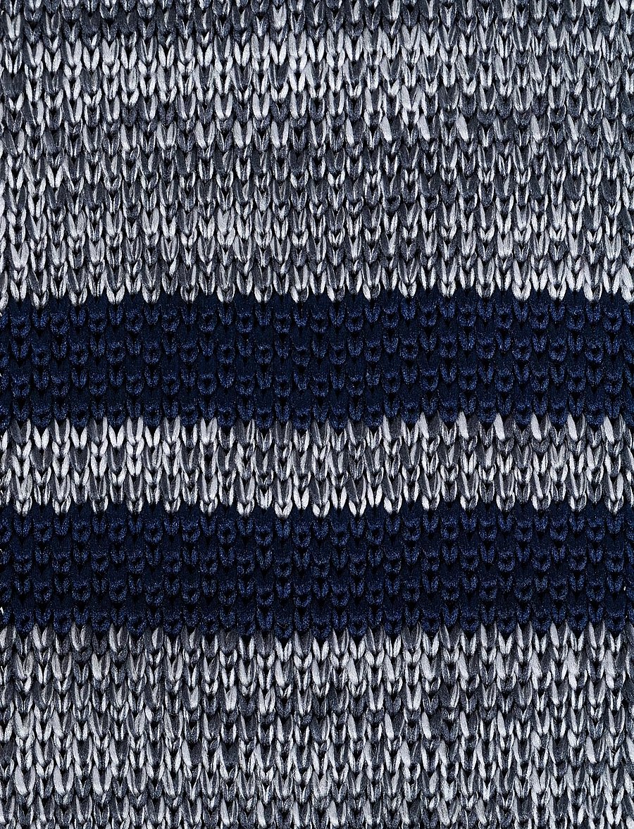 AN IVY - Grey Navy Signature Knit - krawatten - grey / navy - 3