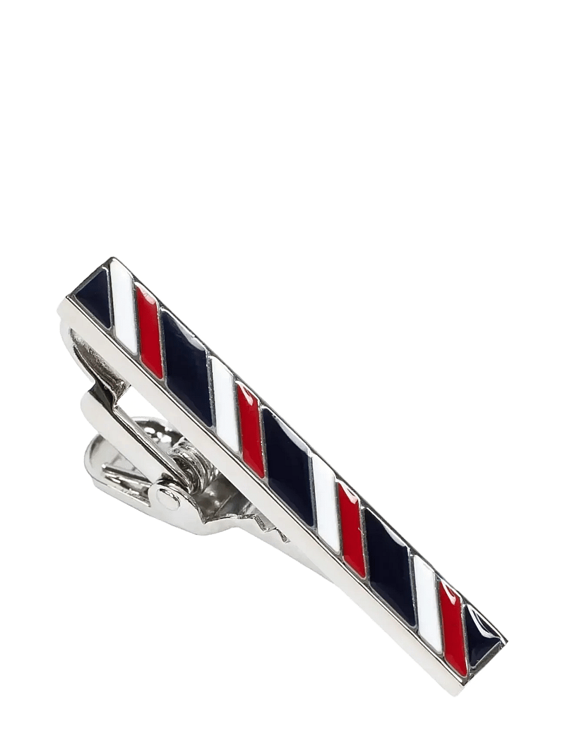 AN IVY - Tricolore Bar 3,5 cm - tie clips - black / white / red - 0