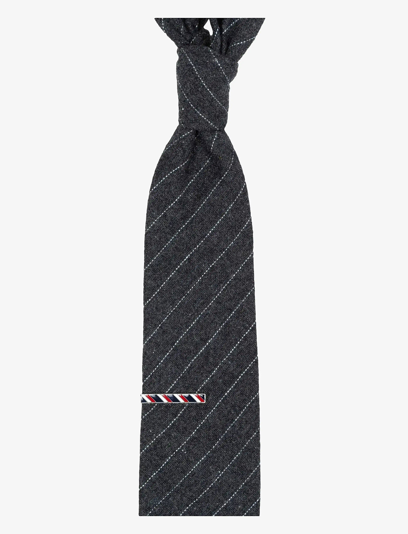 AN IVY - Tricolore Bar 3,5 cm - tie clips - black / white / red - 1