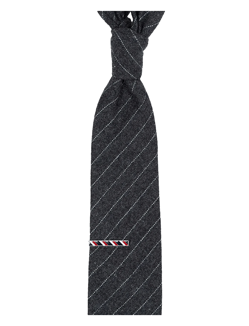 AN IVY - Tricolore Bar 3,5 cm - tie clips - black / white / red - 1