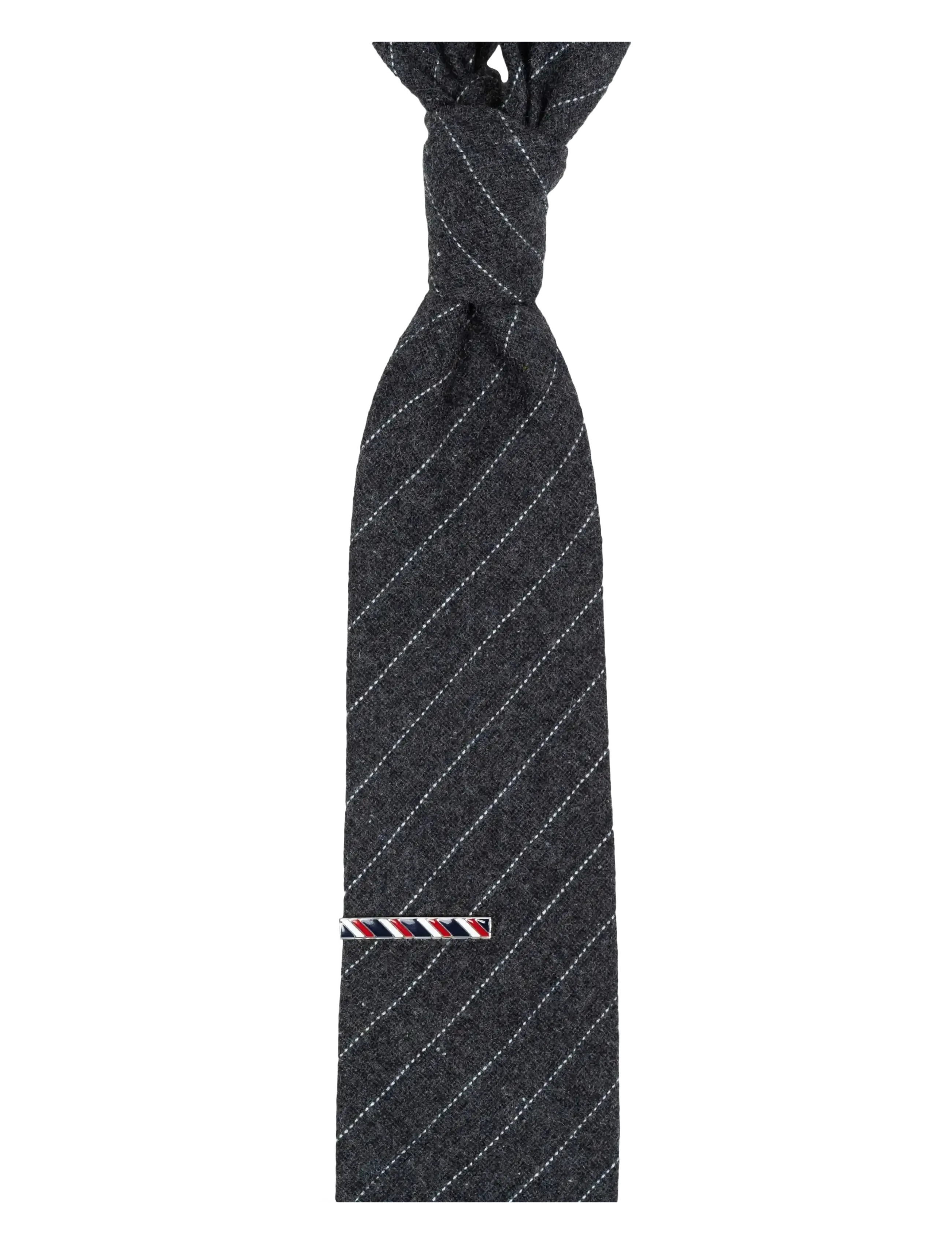 AN IVY - Tricolore Bar 3,5 cm - slipsklämmor - black / white / red - 1