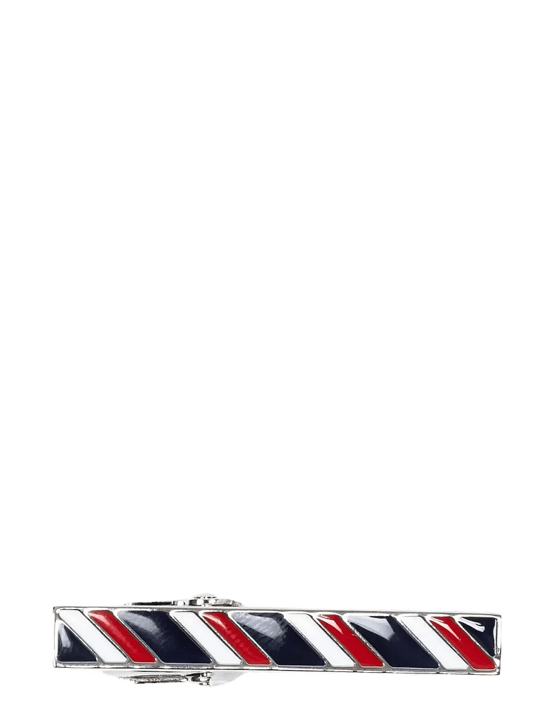 AN IVY - Tricolore Bar 3,5 cm - tie clips - black / white / red - 2