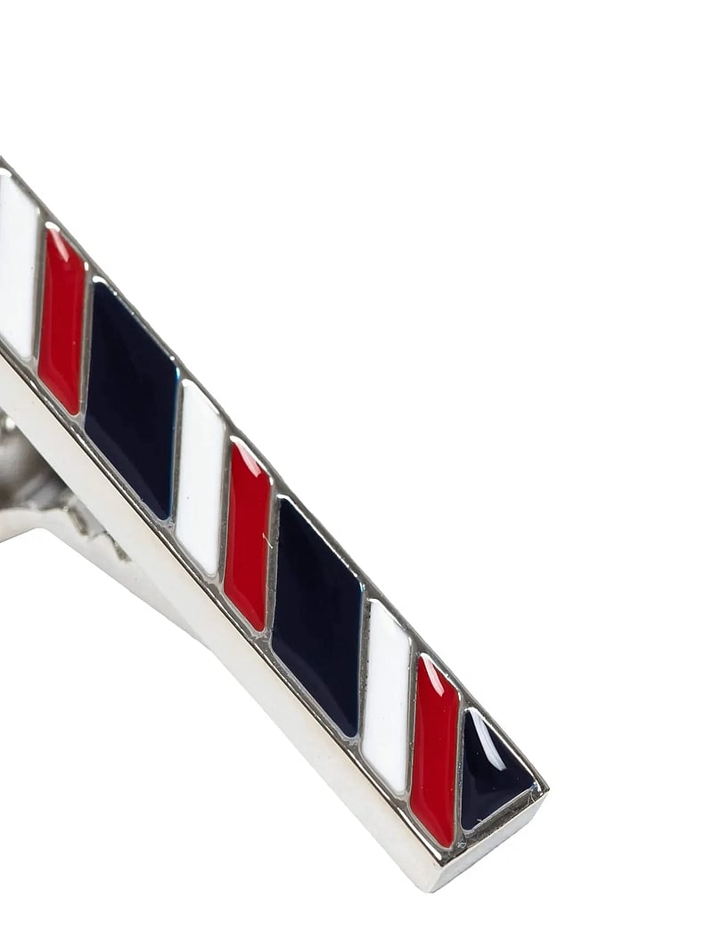 AN IVY - Tricolore Bar 3,5 cm - tie clips - black / white / red - 3