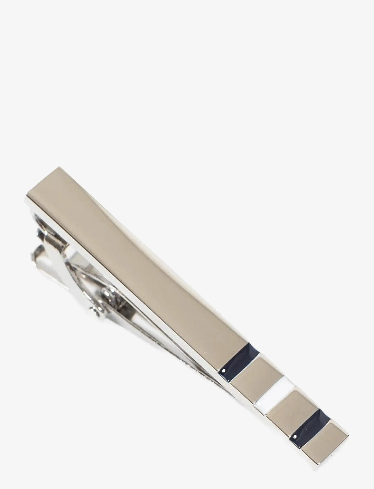 AN IVY - Silver Navy White Navy Bar 5 cm - slipsenåle - silver - 0