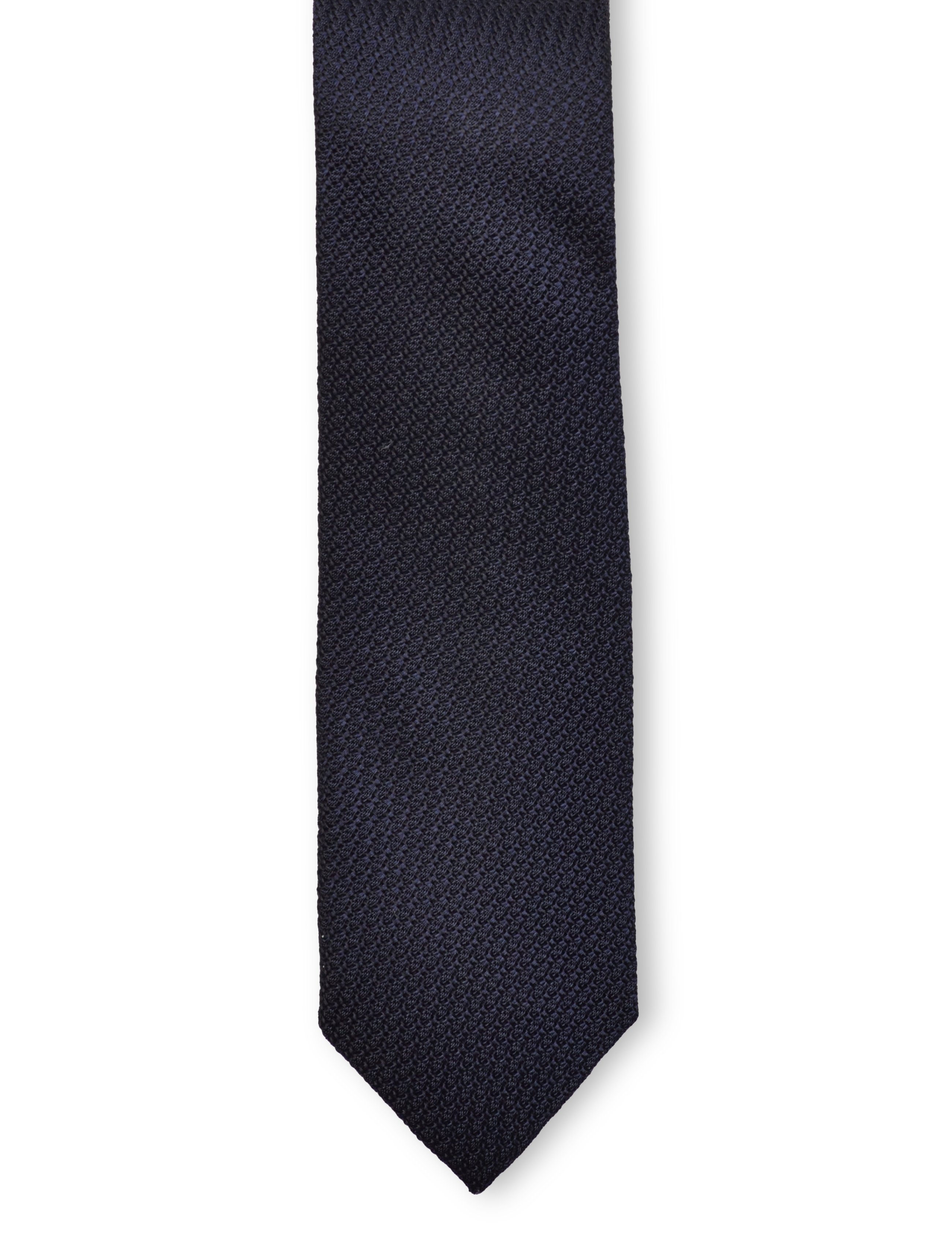 AN IVY Dark Navy Grenadine Silk Tie, One Size, Navy, Tilbehør > Slips, Herre