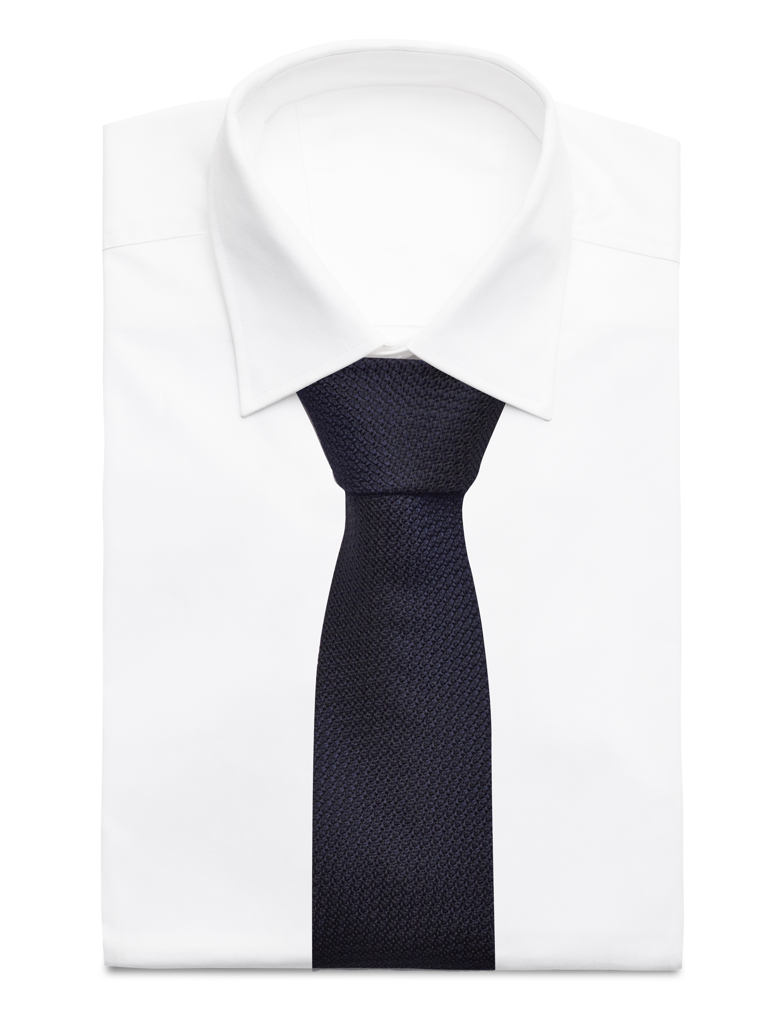 AN IVY - Dark Navy Grenadine Silk Tie - navy - 3