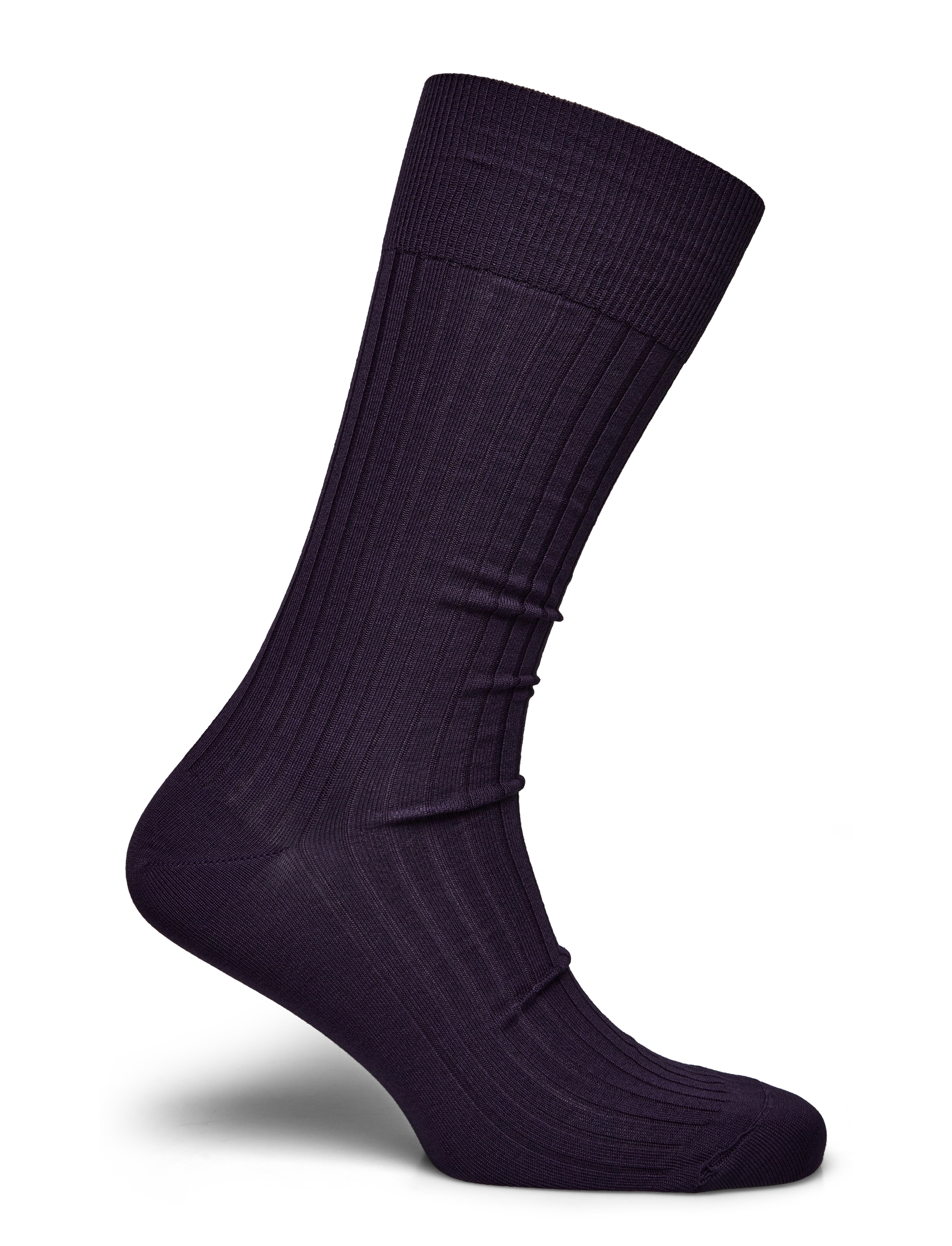 AN IVY - Purple Ribbed Socks - purple - 2