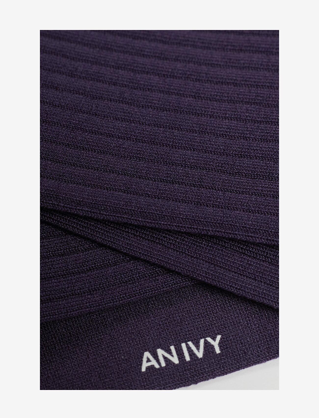 AN IVY - Purple Ribbed Socks - laveste priser - purple - 2
