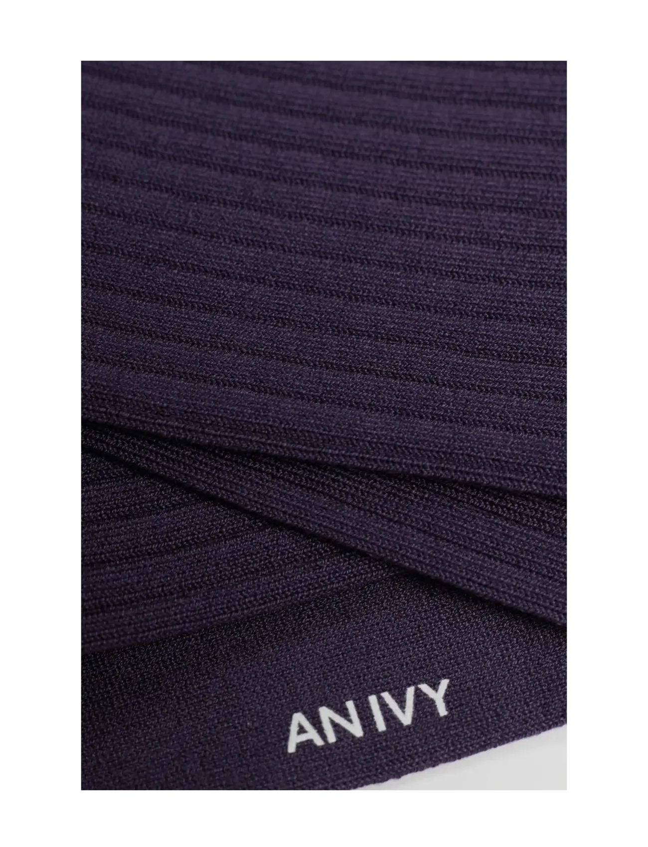 AN IVY - Purple Ribbed Socks - purple - 3