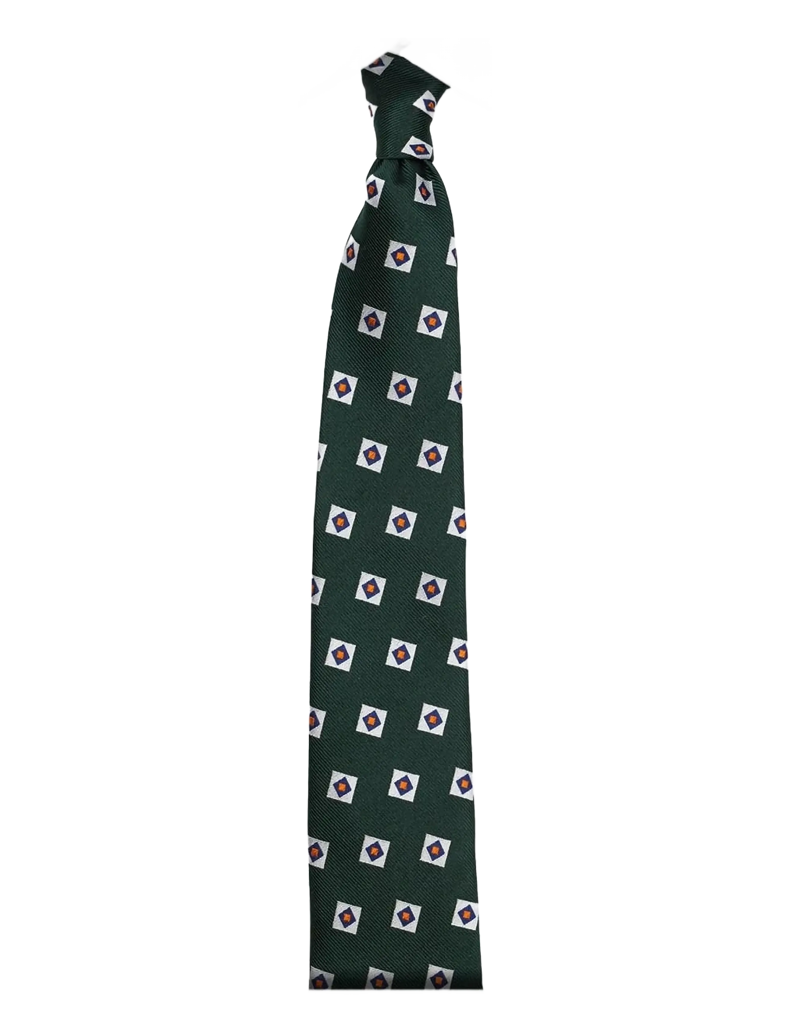AN IVY - Green Triple Square Silk Tie - slips - green - 1