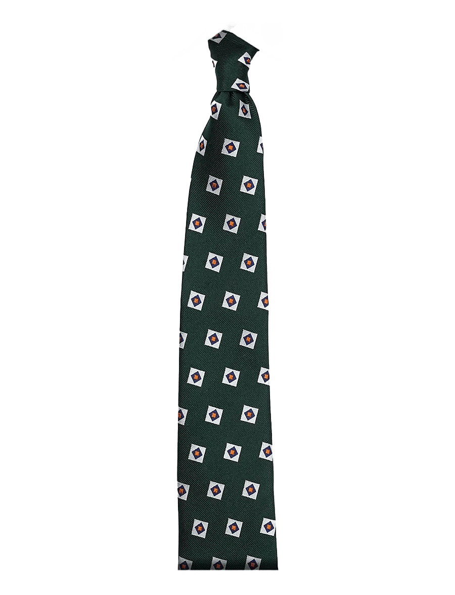 AN IVY - Green Triple Square Silk Tie - slips - green - 1