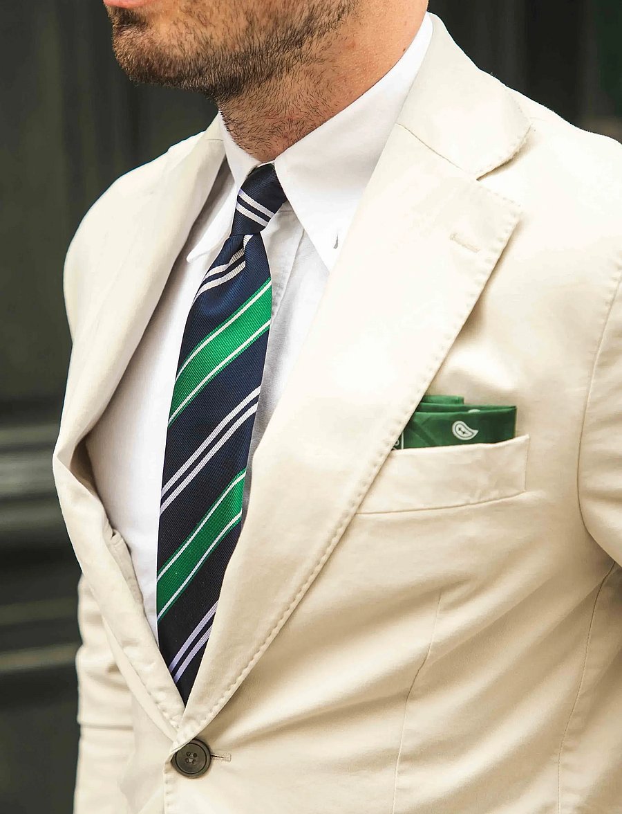 AN IVY - Navy Green Club Tie - navy green - 0