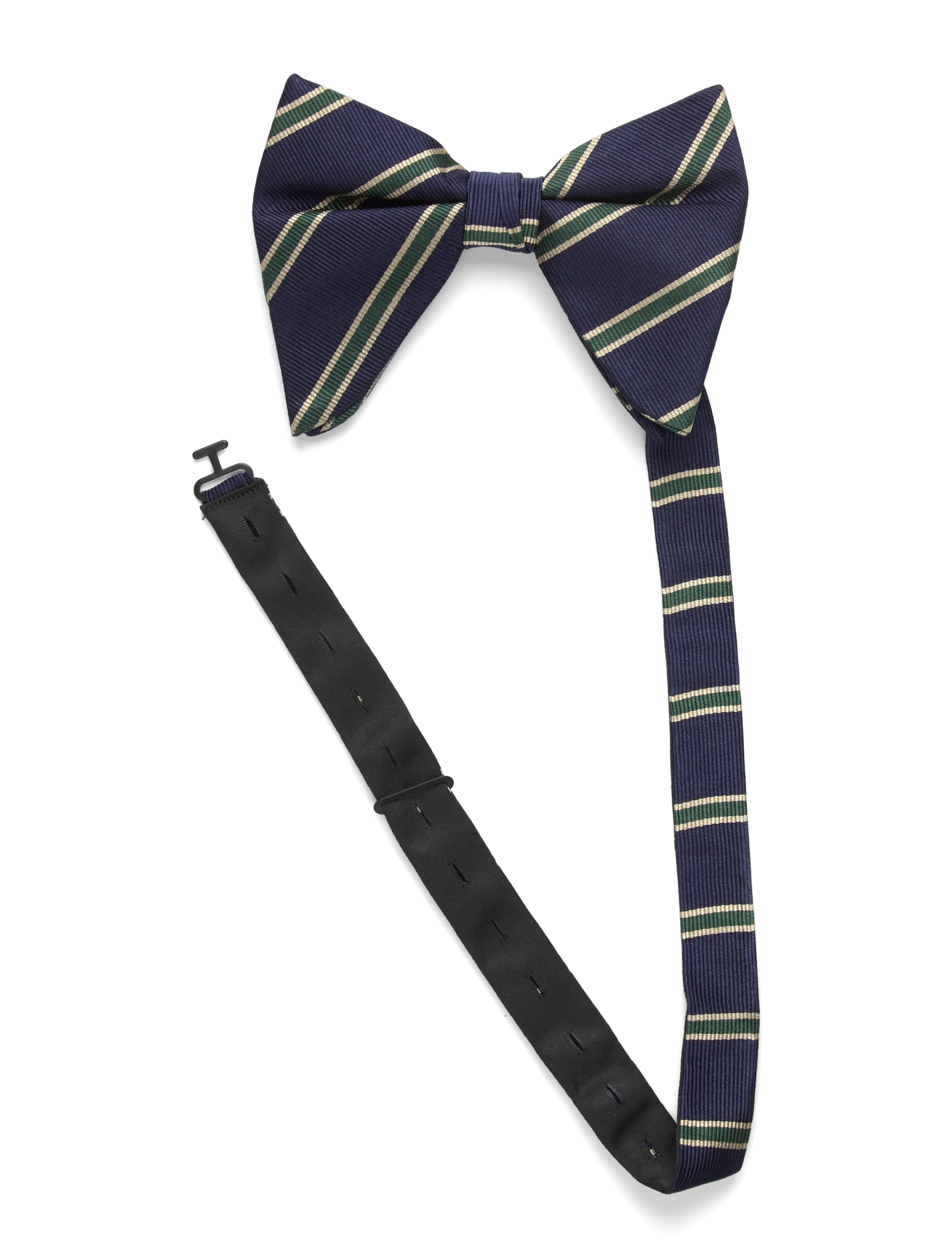 AN IVY Striped Oversized Bow Tie, Mænd, Oversize Stribet Butterfly, Navy, Str: ONE SIZE