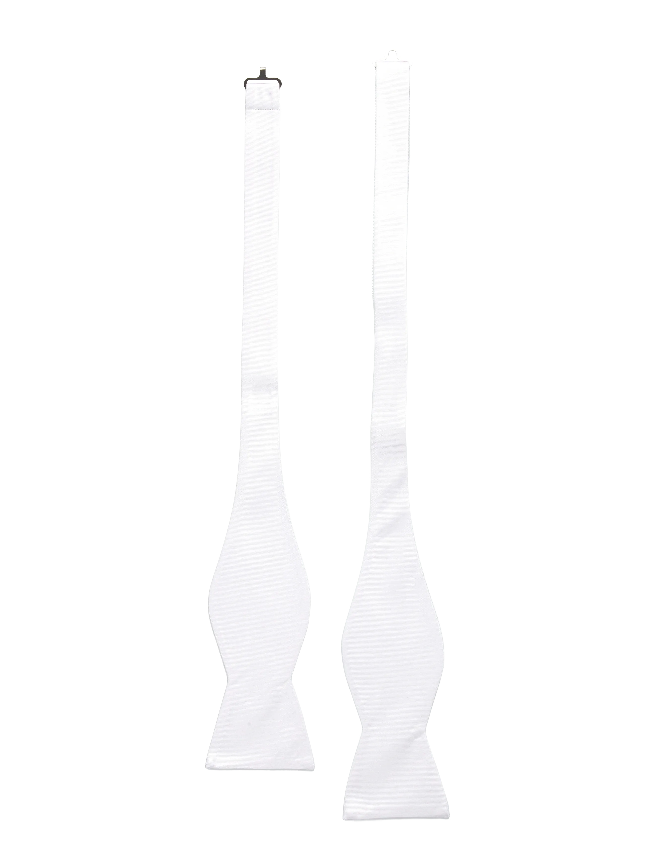 The White Self Tie Bow Tie - WHITE