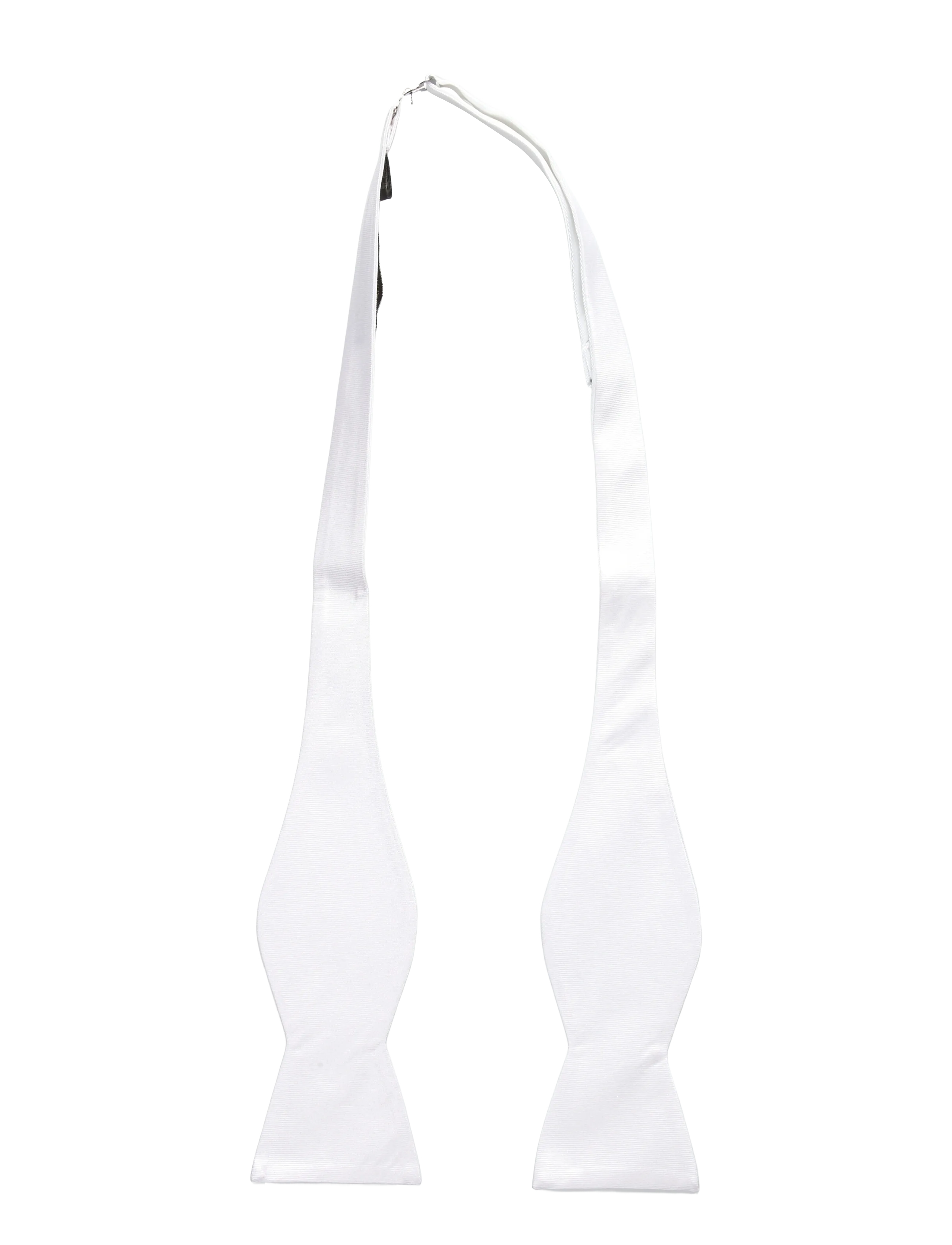 AN IVY - The White Self Tie Bow Tie - flugor - white - 1