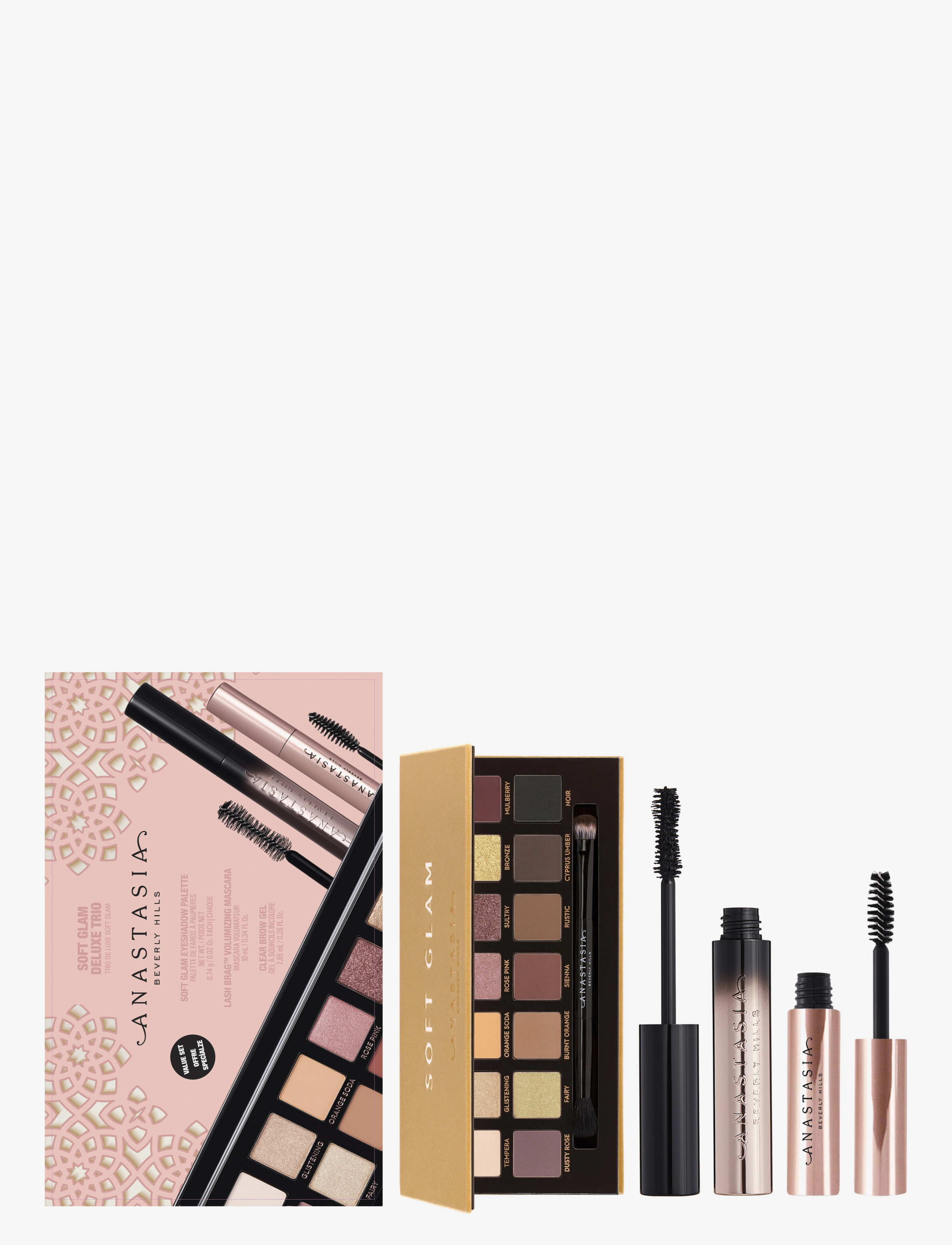 Anastasia Beverly Hills Soft Glam Deluxe Trio - Makeupsæt - SOFT GLAM / clear