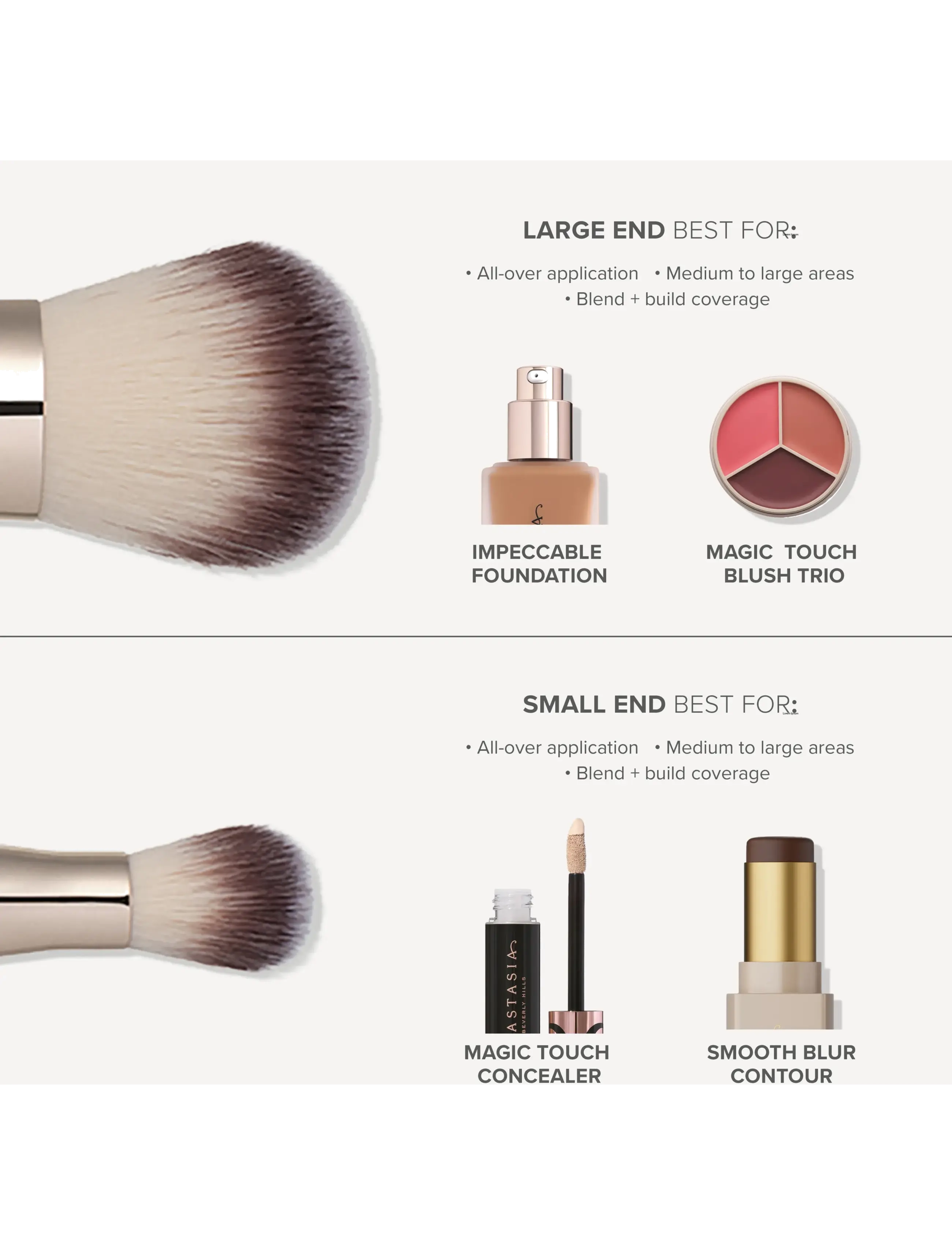 Anastasia Beverly Hills Impeccable Brush Felfri ansiktsborste sminkverktyg dam – bild 6