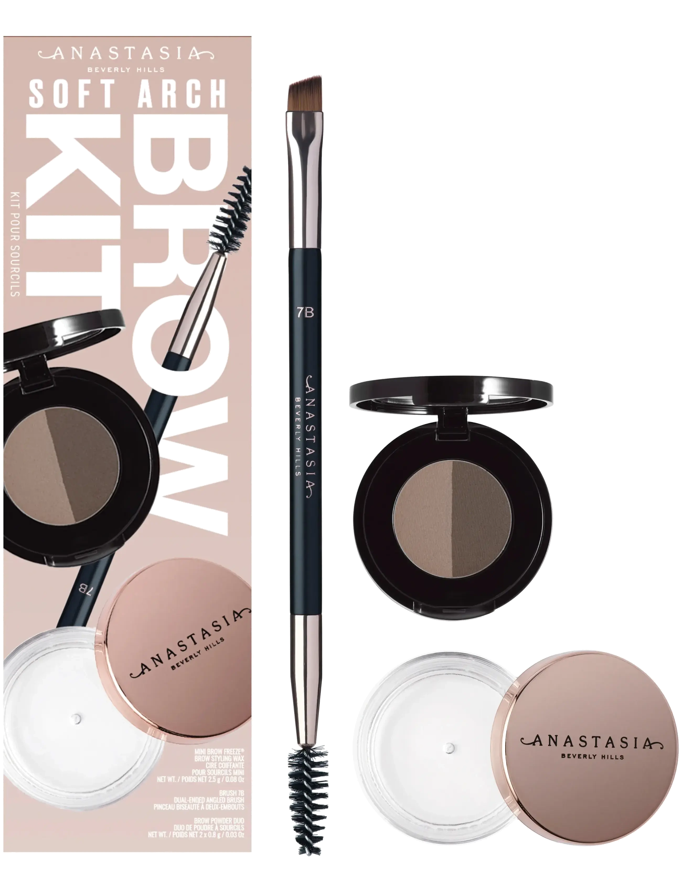 Anastasia Beverly Hills Soft Arch Brow Kit - Dark Brown - Makeup - DARK BROWN / brown