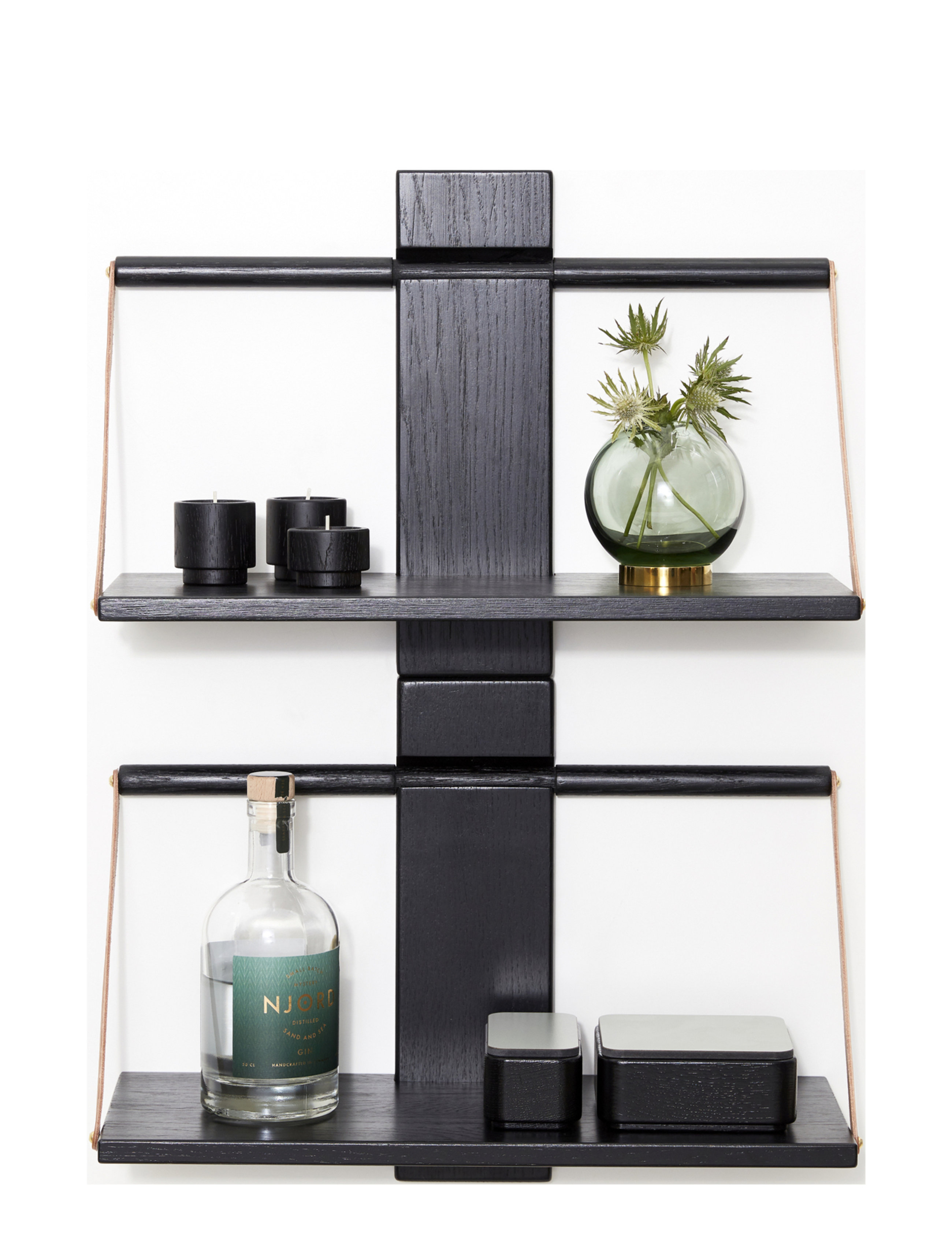 Andersen Furniture Shelf Wood Wall, S, Furniture, Schwarz - Shelves, Homeware