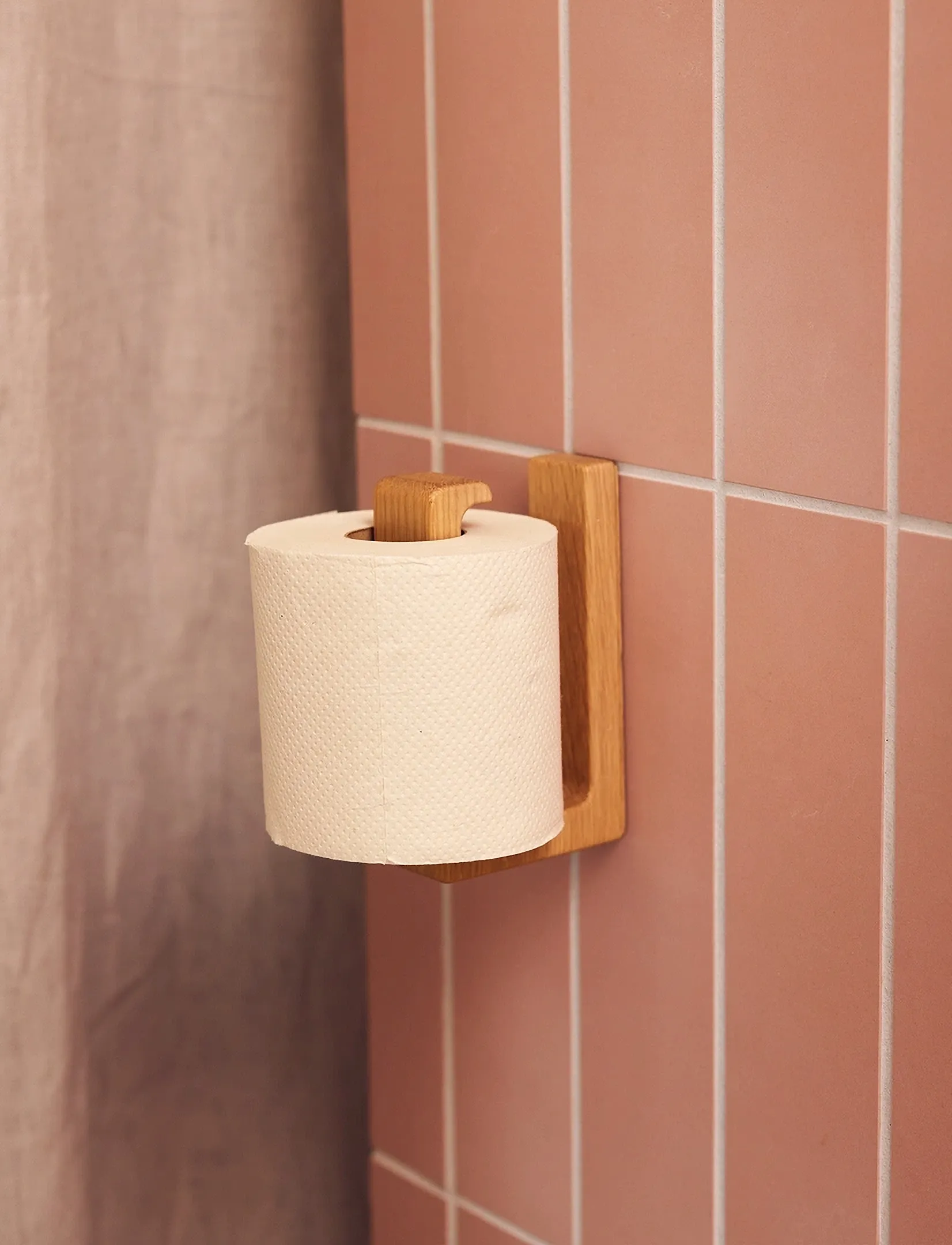 Andersen Furniture Toilet Towel Holder, One Size, Bathroom Interior, Braun - Holders & Hocks, Homeware
