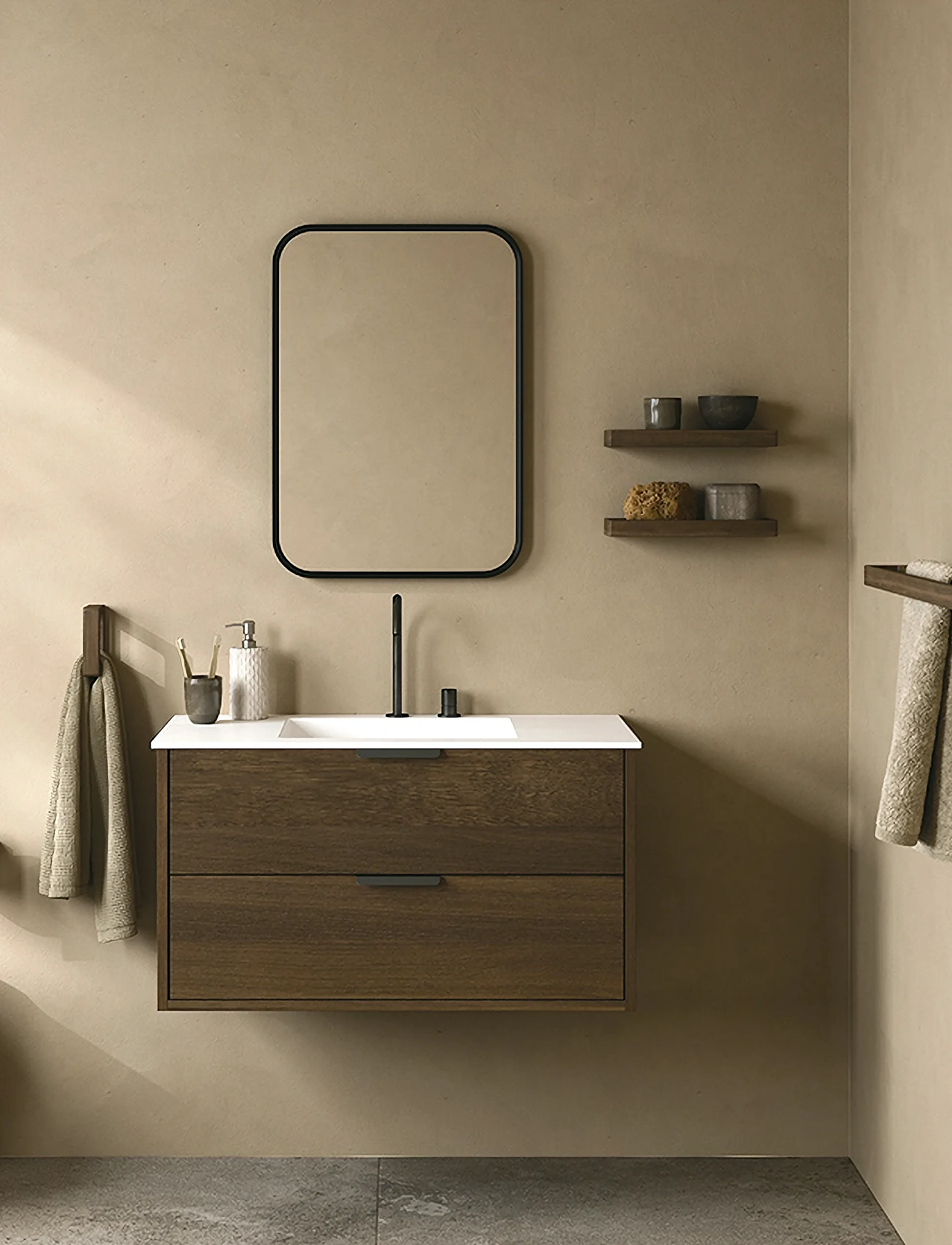Andersen Furniture Bathroom Series, DOUBLE, Interior, Braun - Toilet Holders & Hocks, Homeware