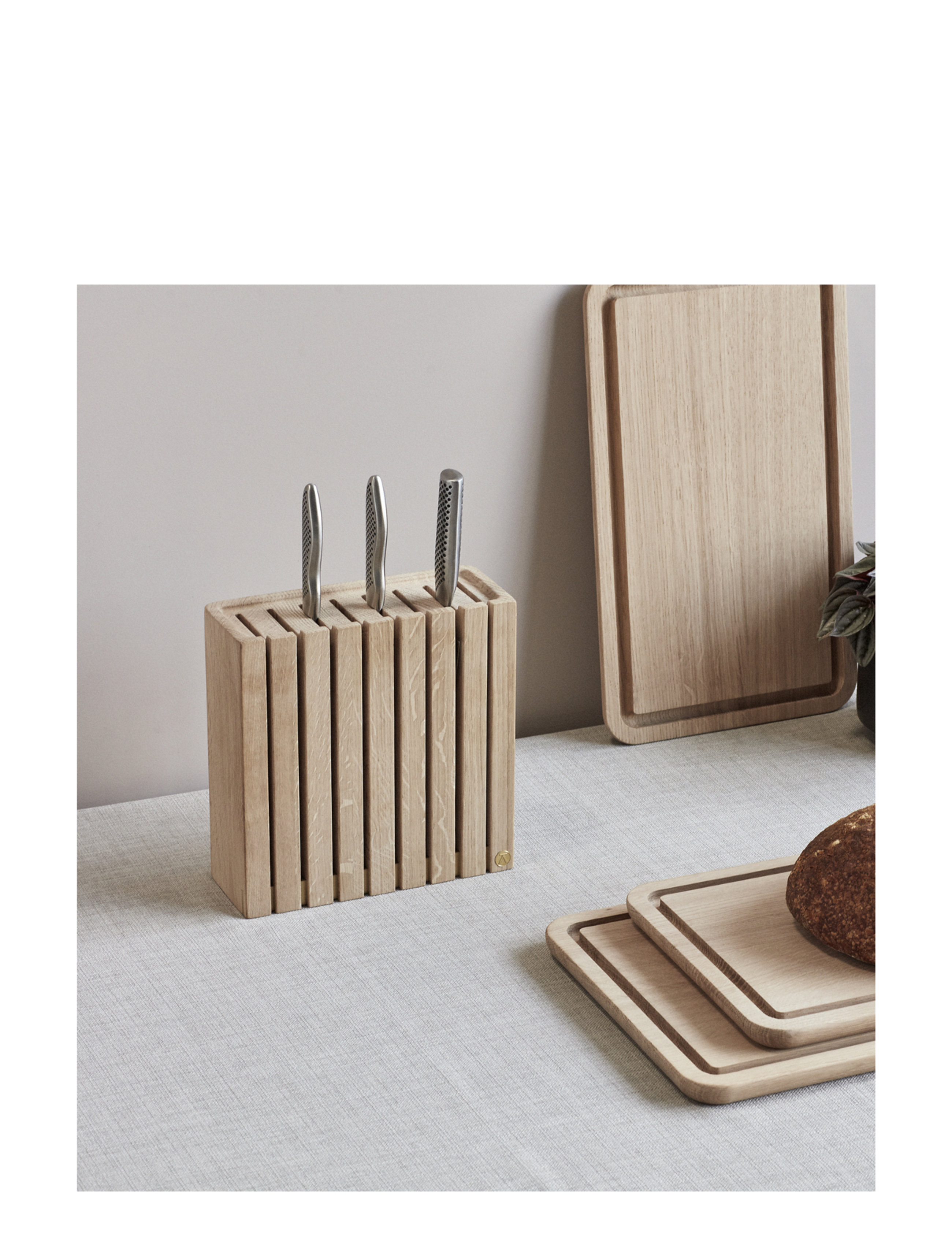 Andersen Furniture Knife Block, One Size, Brown, Knive Og Tilbehør > Knivblokke, Unisex