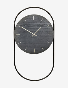 A-Wall Clock Black with black metal ring, Andersen Furniture