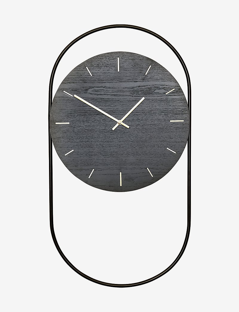 Andersen Furniture - A-Wall Clock Black with black metal ring - wanduhren - black - 1