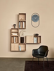Andersen Furniture - A-Wall Clock Black with black metal ring - sieniniai laikrodžiai - black - 7