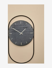 Andersen Furniture - A-Wall Clock Black with black metal ring - sienas pulksteņi - black - 2