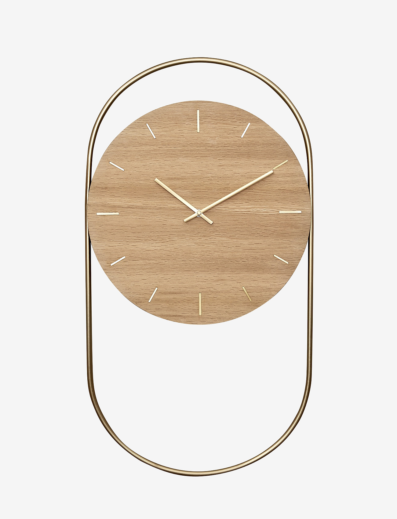 Andersen Furniture A-Wall Clock Oak with brass ring - Andersen Furniture - NO COLOR / undefined