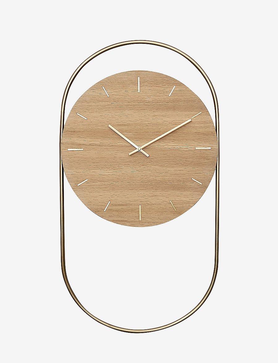Andersen Furniture - A-Wall Clock Oak with brass ring - wanduhren - no color - 1