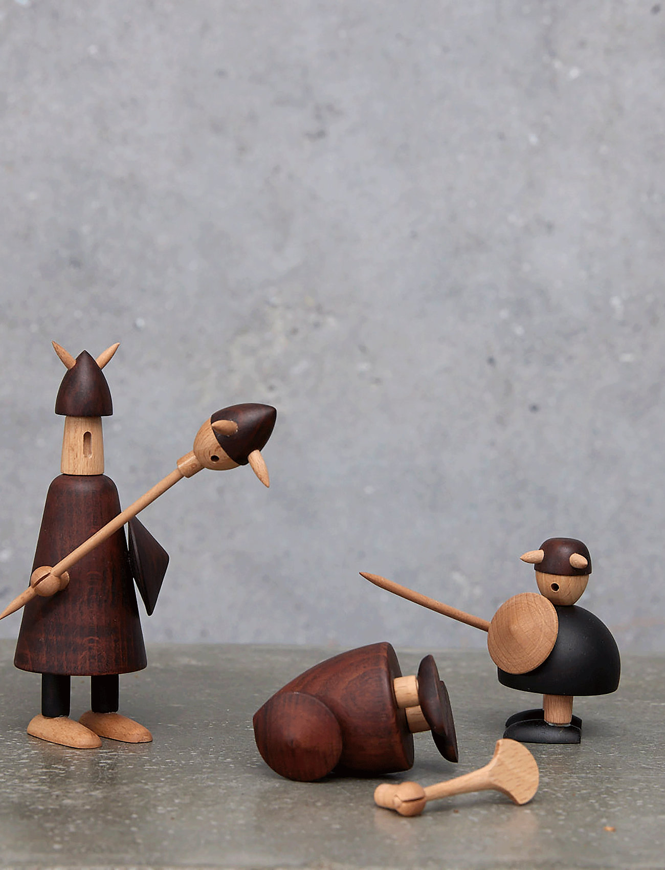 Andersen Furniture The Vikings Of Denmark, One Size, Decorative Accessories-details, Braun - Wooden Figures, Homeware