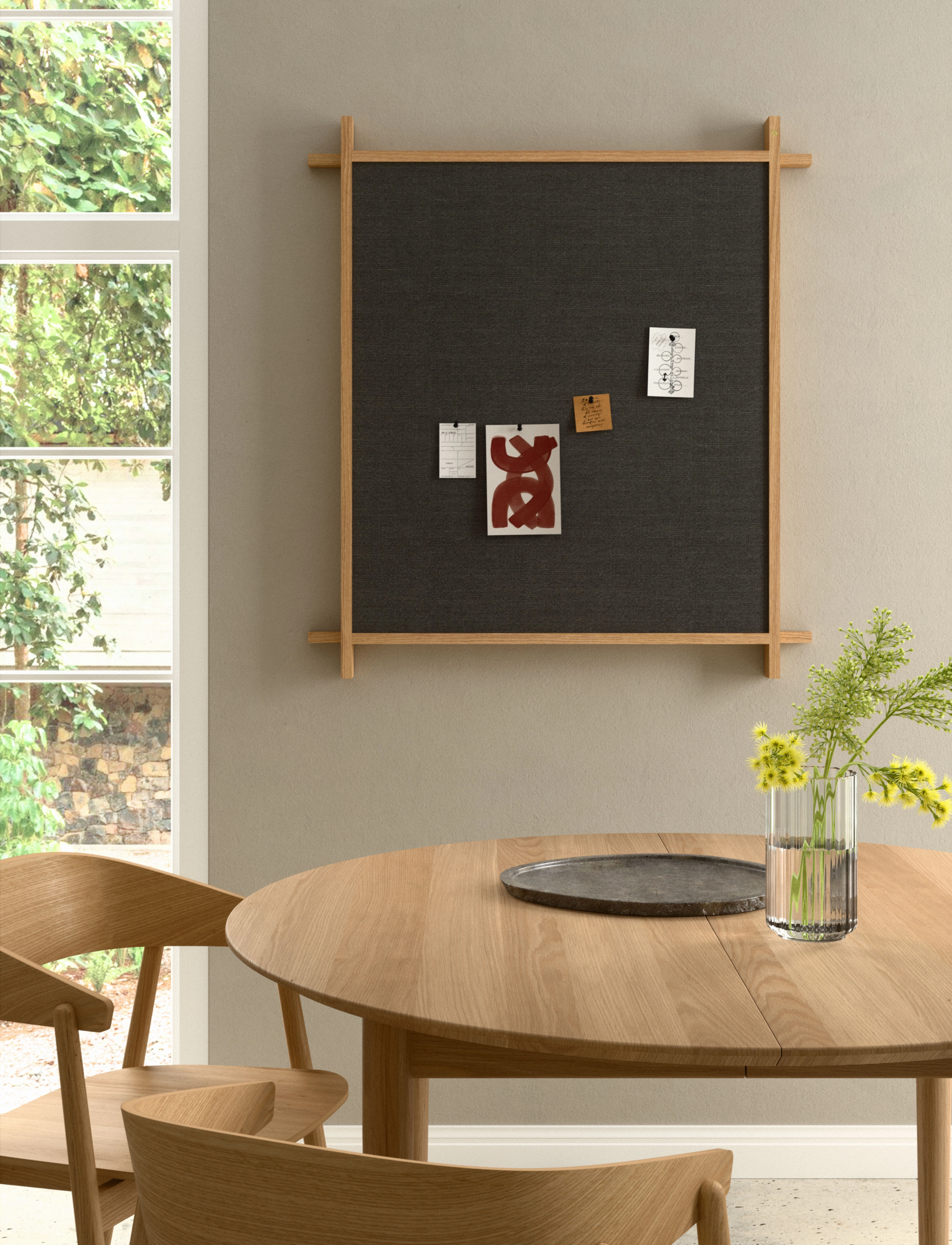 Andersen Furniture Collect Pinboard, 104X94X6 cm, Grey, Dekorativt Tilbehør-Detaljer > Vægdekoration, Unisex
