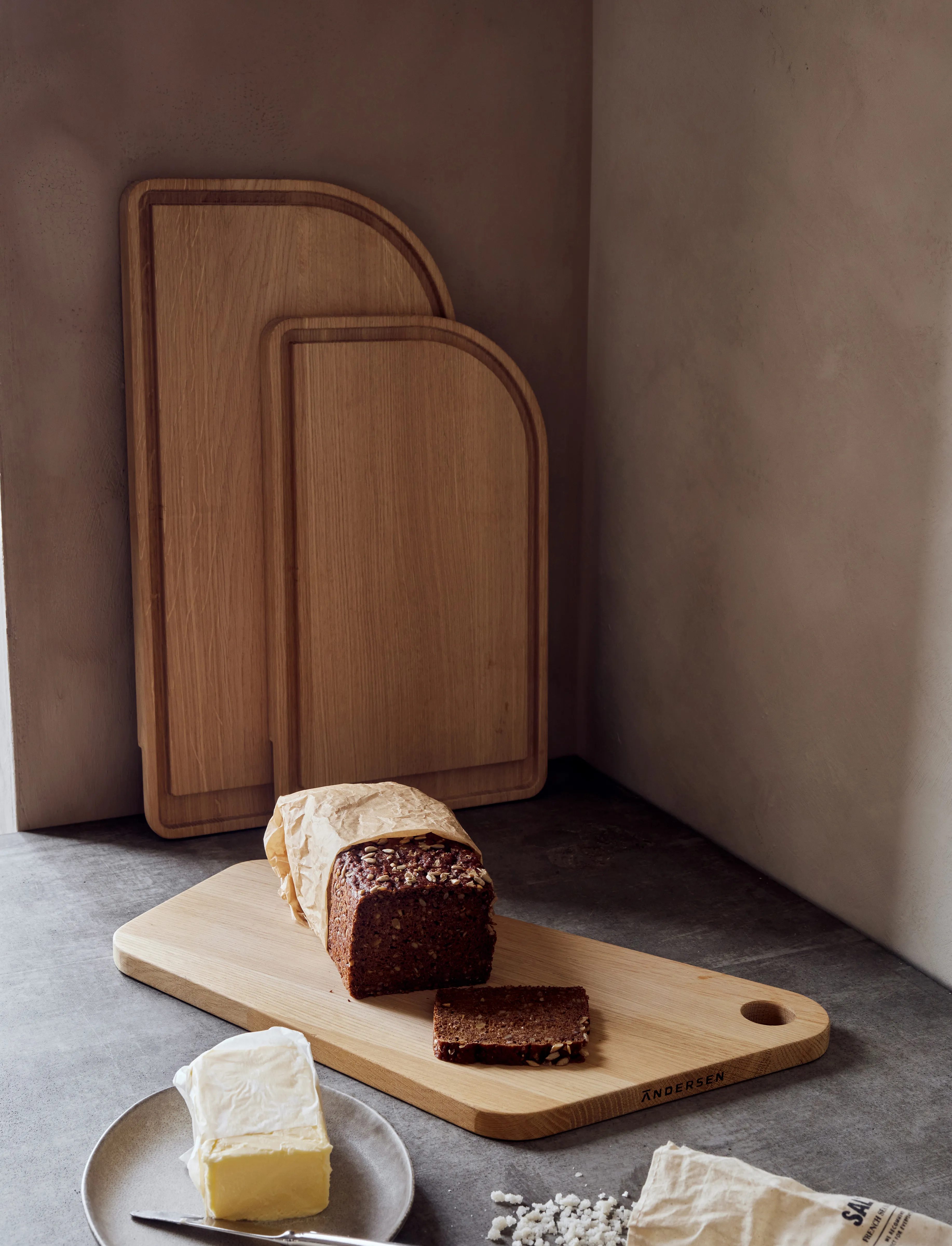 Andersen Furniture Curve Carvingboard, 40X24 cm, Brown, Skærebrætter > Skærebrætter Af Træ, Unisex