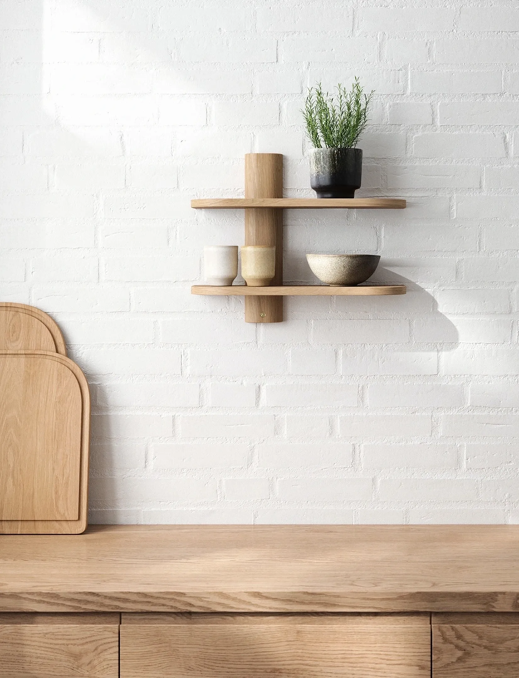 Andersen Furniture Bend Hylde, One Size, Møbler > Hylder, Unisex