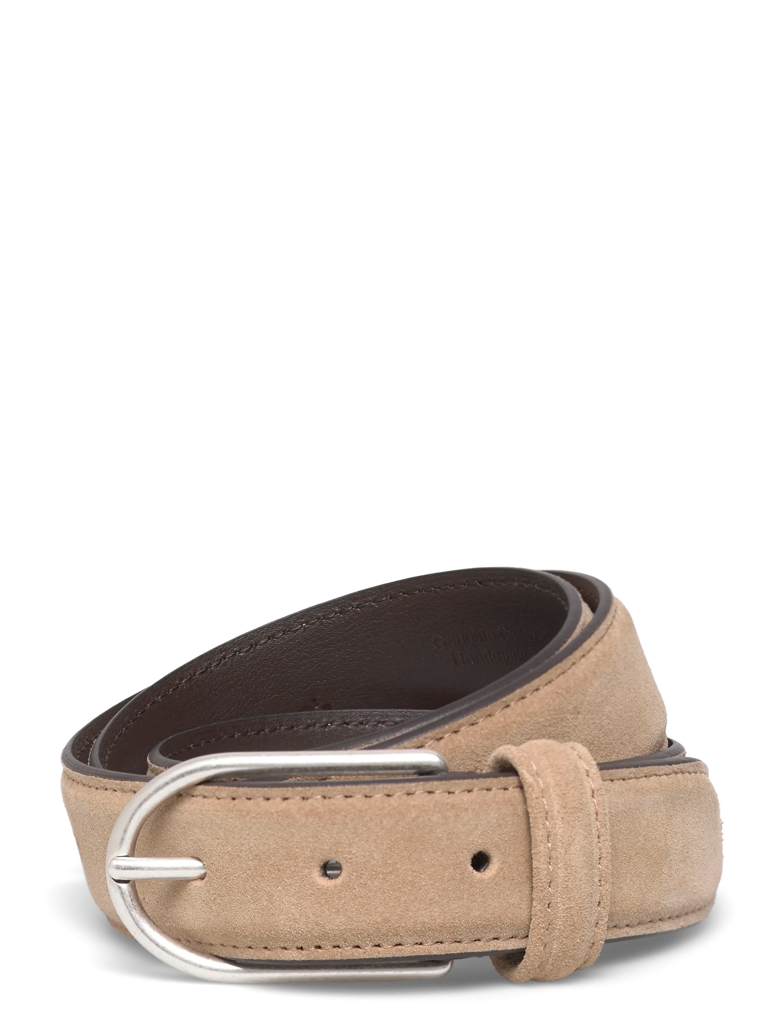 Anderson's Suede belt Sand  - 3cm - Bälten - SAND / beige