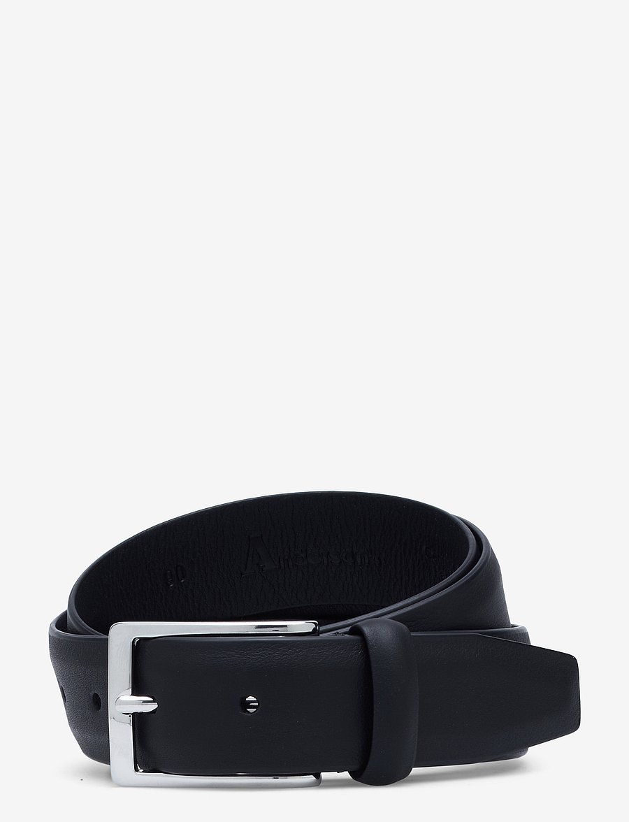 Anderson's - semi formal leather belt - klassisch gürtel - black - 0