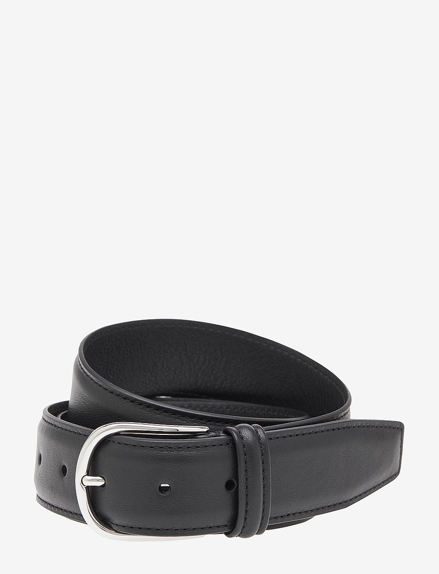 Anderson's - Classic Tan Stitched Belt - paski klasyczne - black - 0
